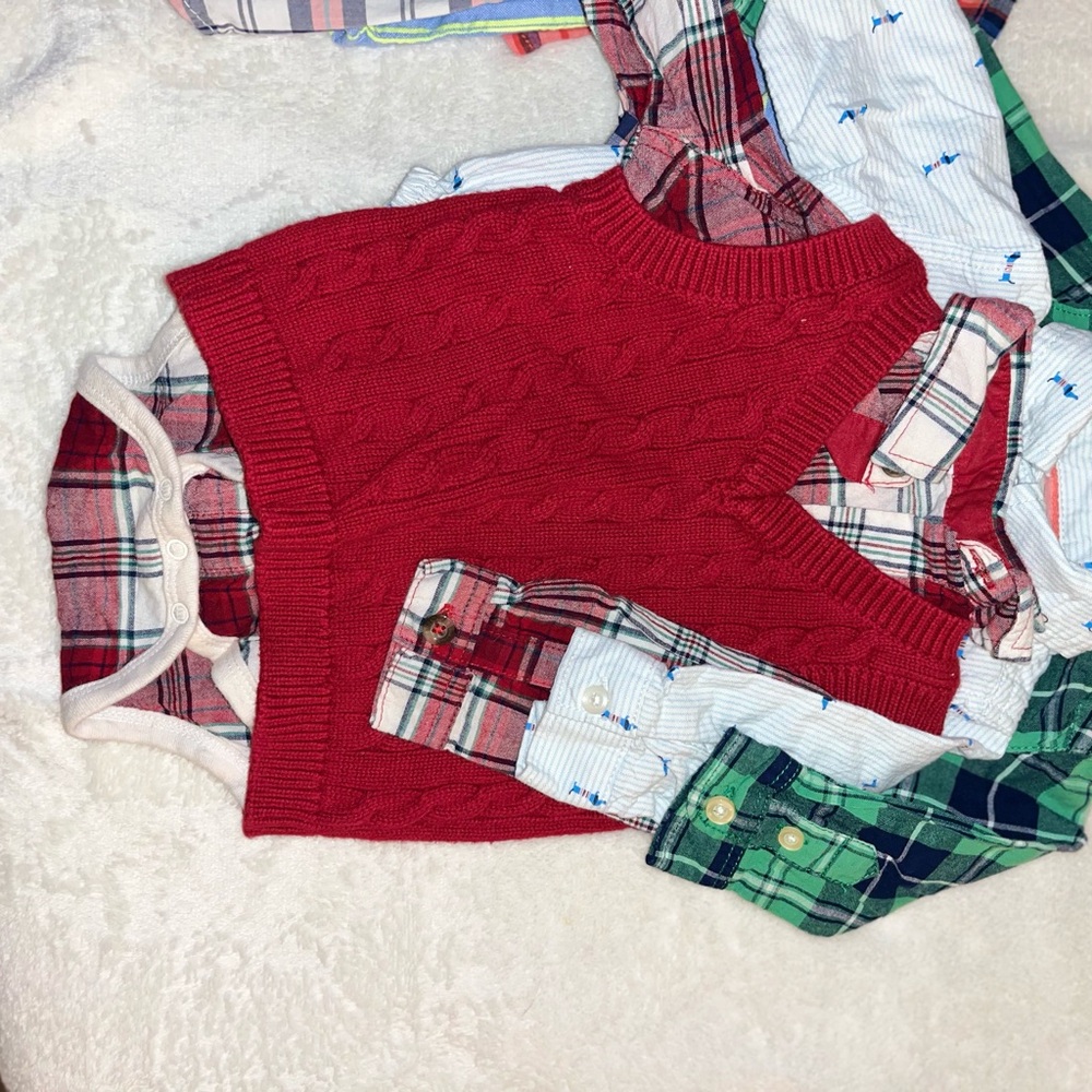 Long sleeve dressy style onesies bundle of 3